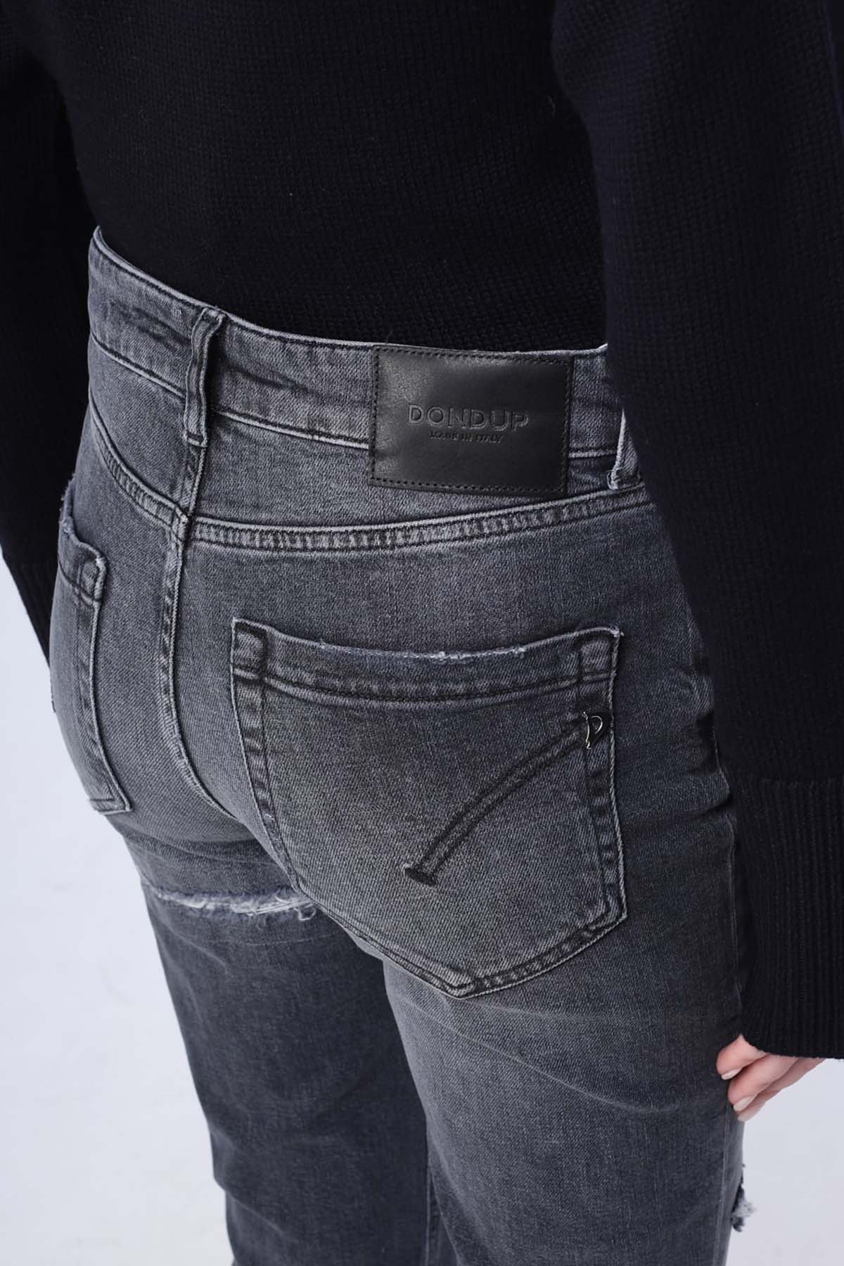 Dondup Koons Loose Fit Yüksek Bel Yırtık Detaylı Jeans-Libas Trendy Fashion Store