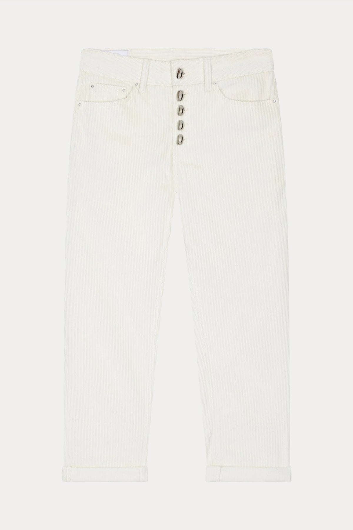 Dondup Koons Loose Fit Yüksek Bel Fitilli Kadife Pantolon-Libas Trendy Fashion Store