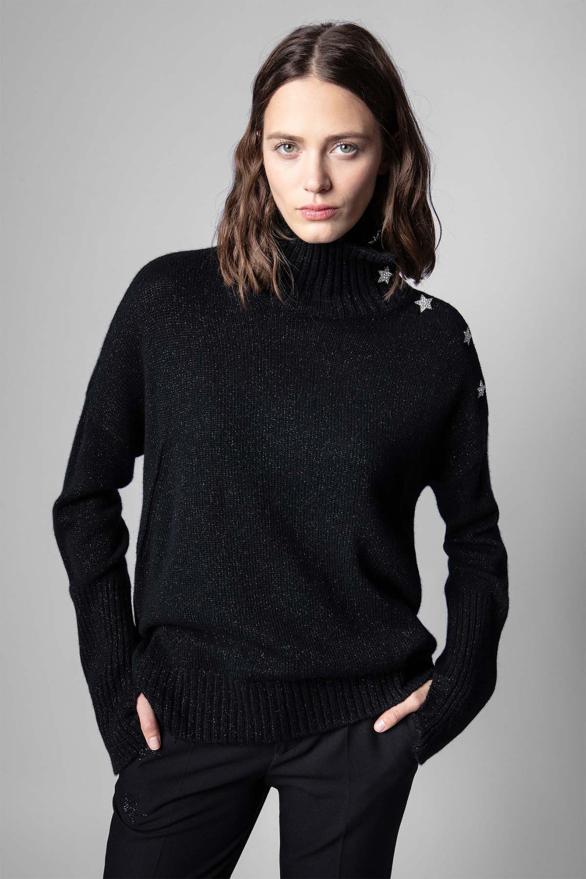 Zadig & Voltaire Geniş Kesim Balıkçı Yaka Kaşmir Triko-Libas Trendy Fashion Store