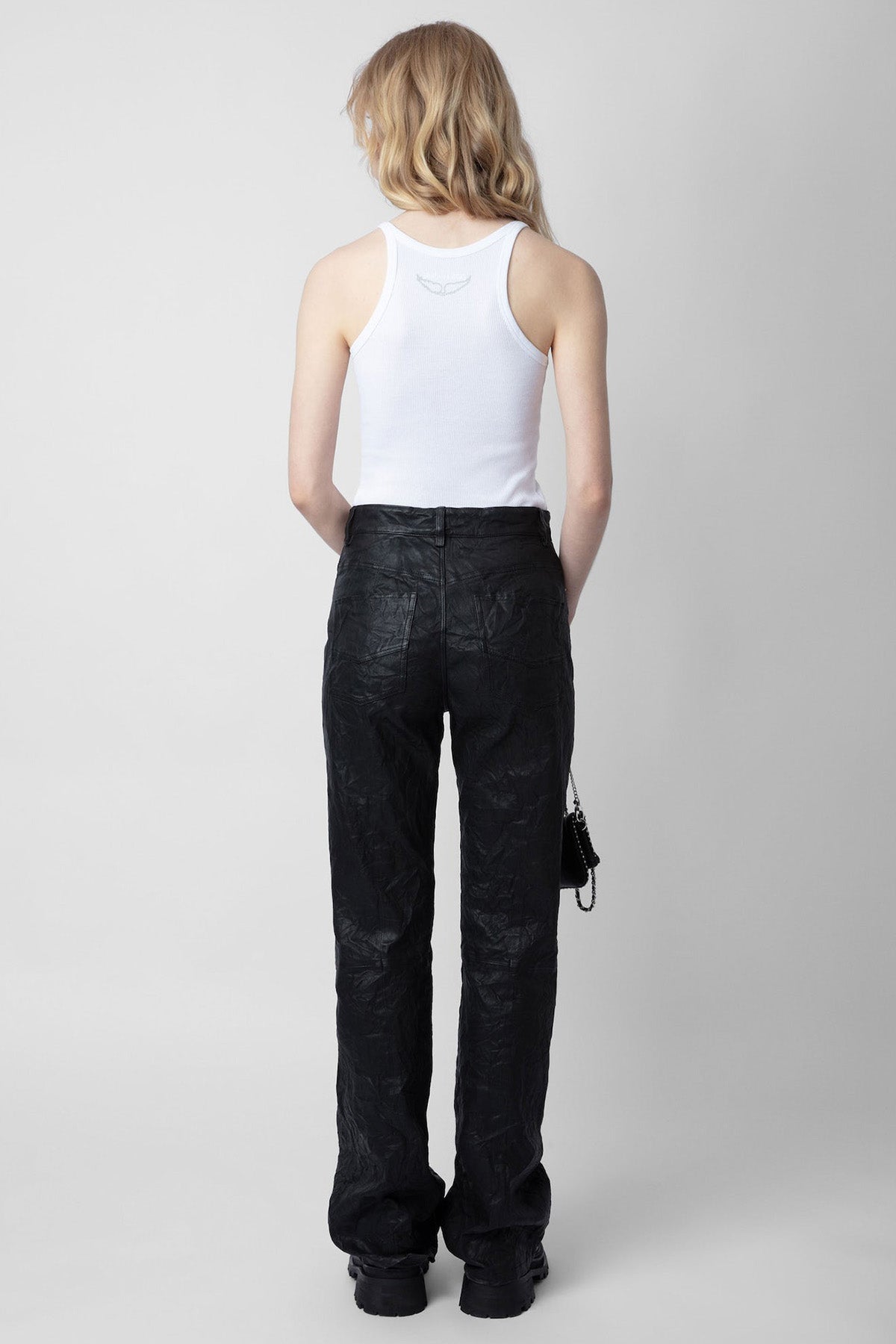 Zadig & Voltaire Geniş Yuvarlak Yaka Kolsuz T-shirt-Libas Trendy Fashion Store