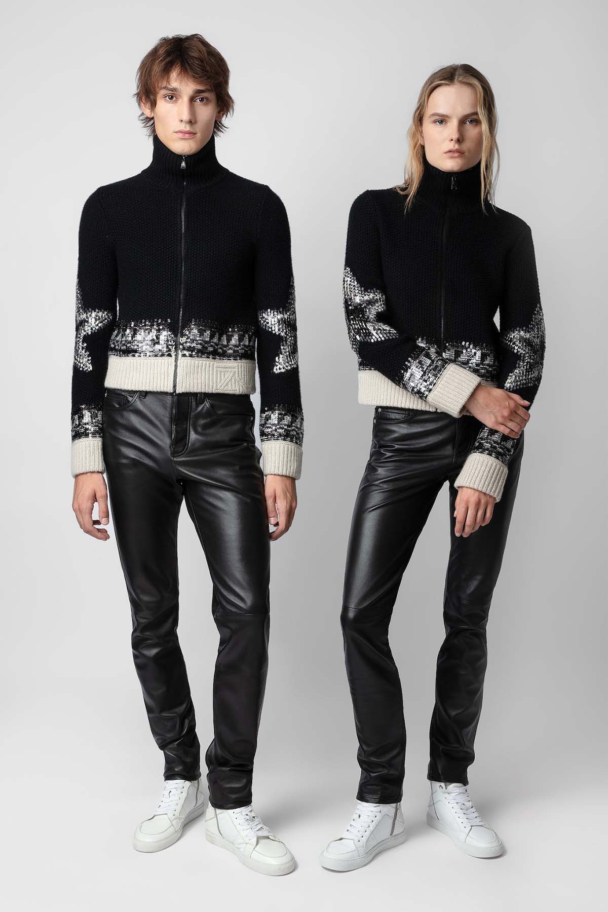 Zadig & Voltaire Unisex Kaşmir Örgü Triko Ceket-Libas Trendy Fashion Store