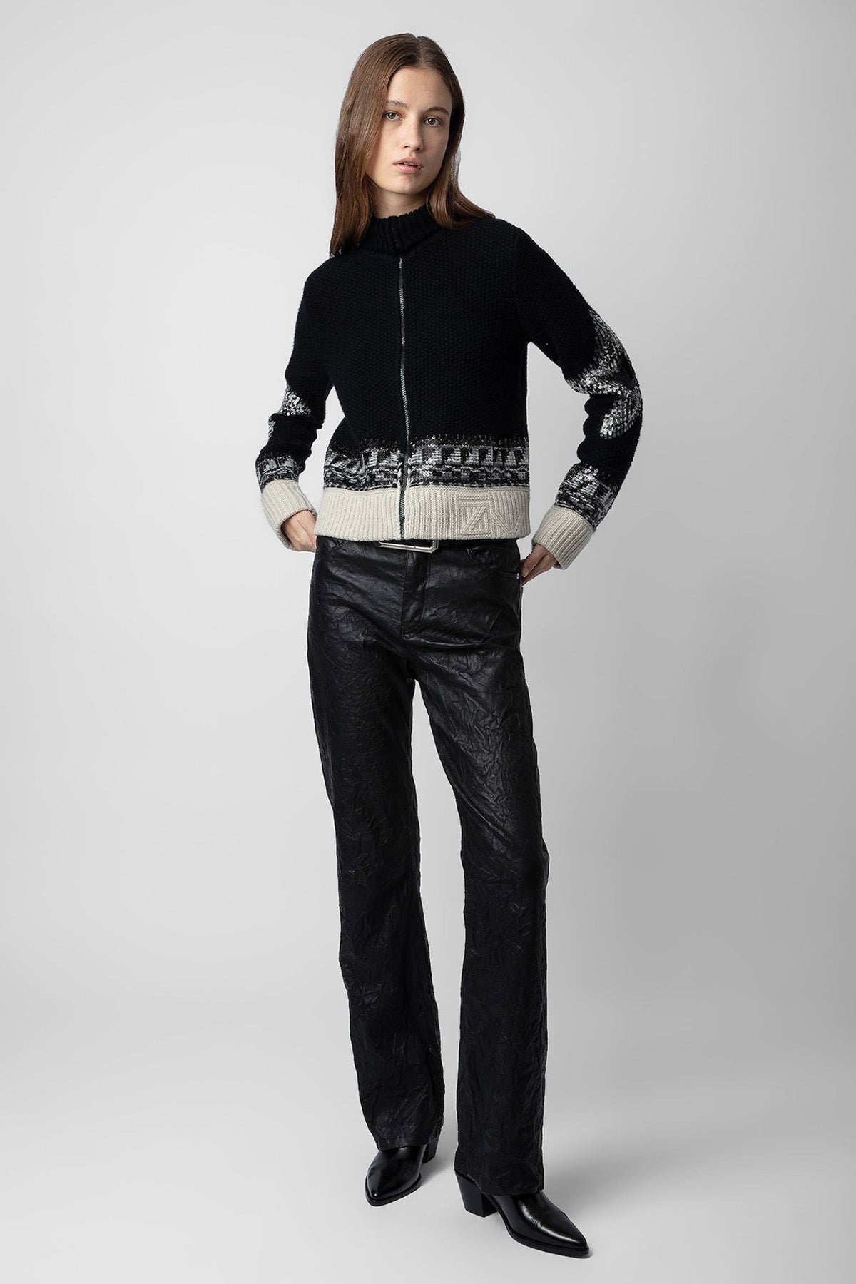 Zadig & Voltaire Unisex Kaşmir Örgü Triko Ceket-Libas Trendy Fashion Store