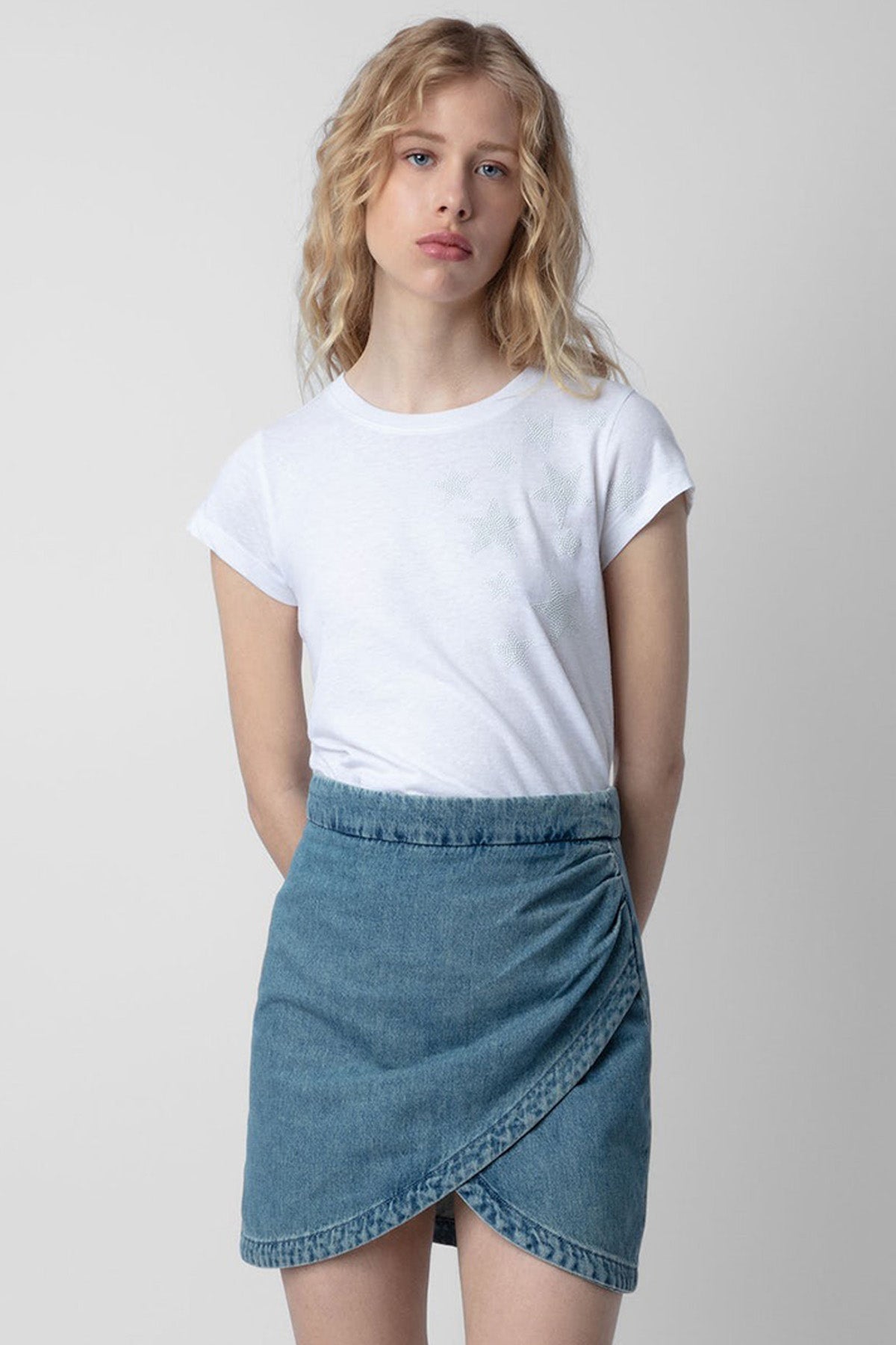 Zadig & Voltaire Yuvarlak Yaka Yıldızlı T-shirt-Libas Trendy Fashion Store