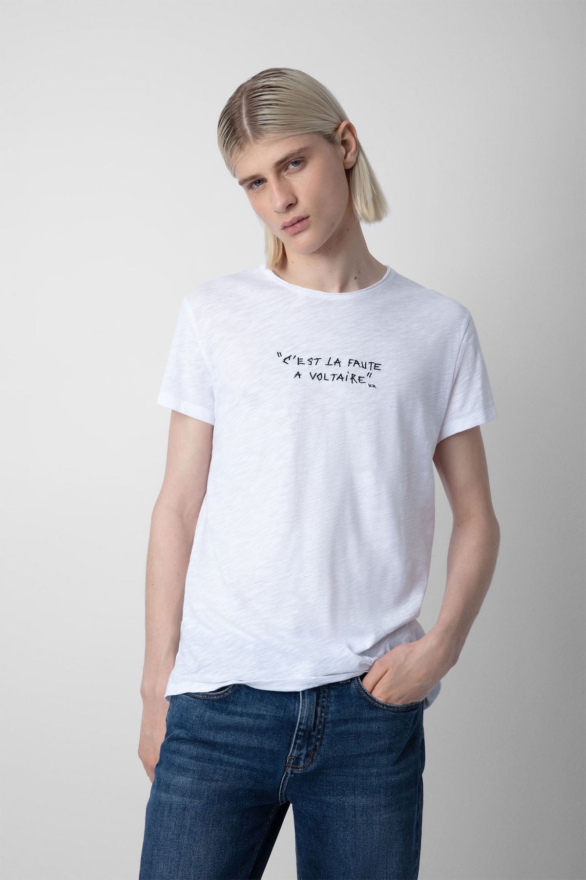 Zadig & Voltaire Yuvarlak Yaka Logolu T-shirt-Libas Trendy Fashion Store