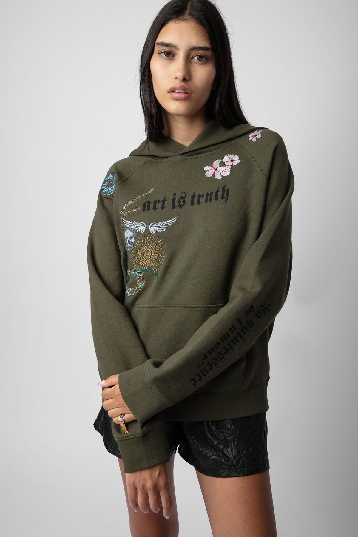 Zadig & Voltaire Logolu Kapüşonlu Sweatshirt-Libas Trendy Fashion Store