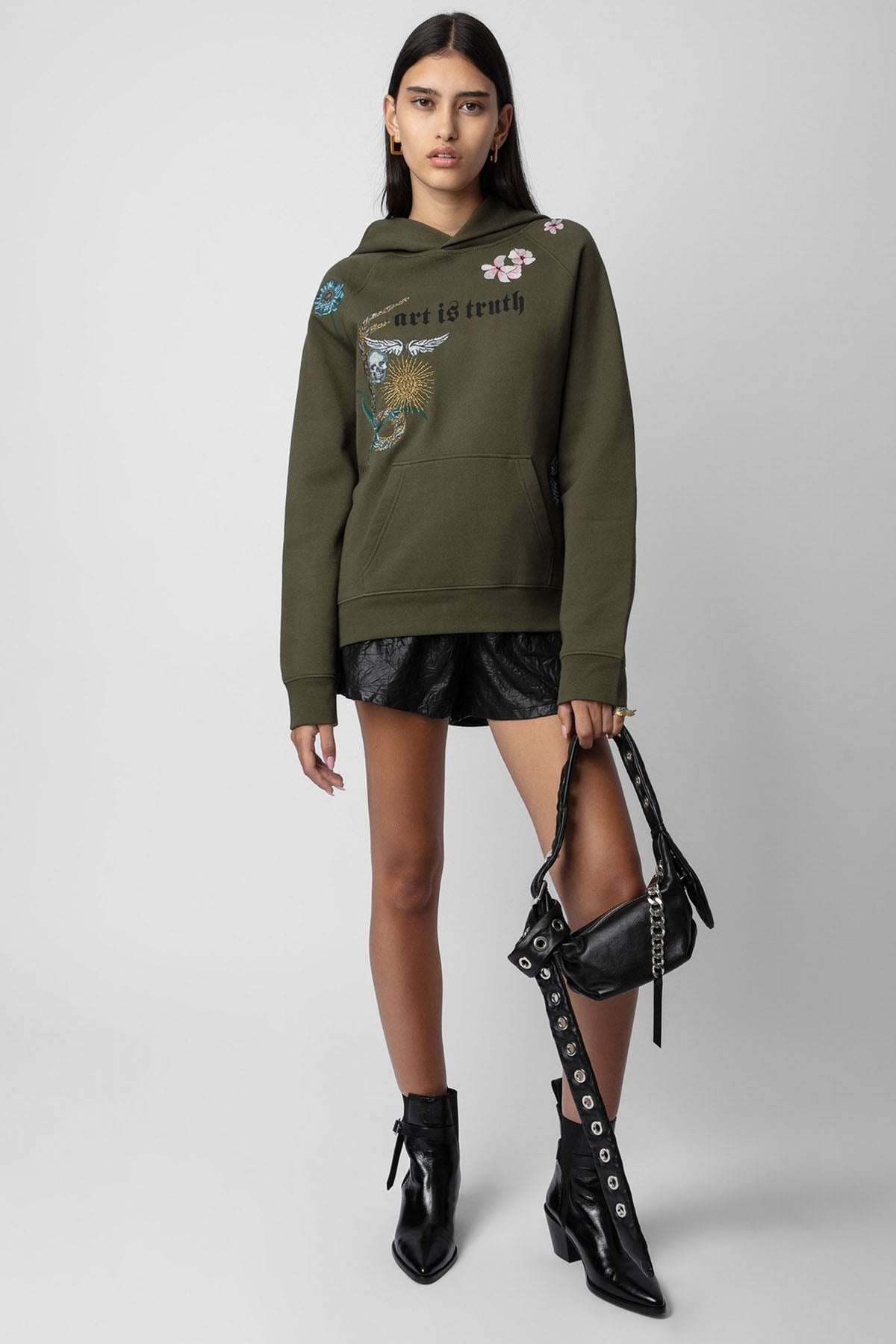 Zadig & Voltaire Logolu Kapüşonlu Sweatshirt-Libas Trendy Fashion Store