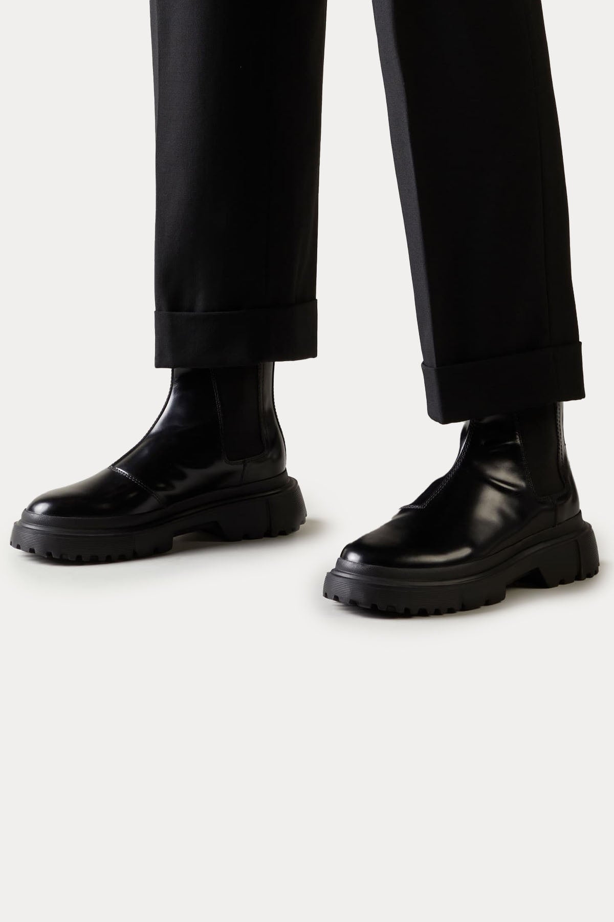 Hogan H619 Lastik Bantlı Deri Bot-Libas Trendy Fashion Store