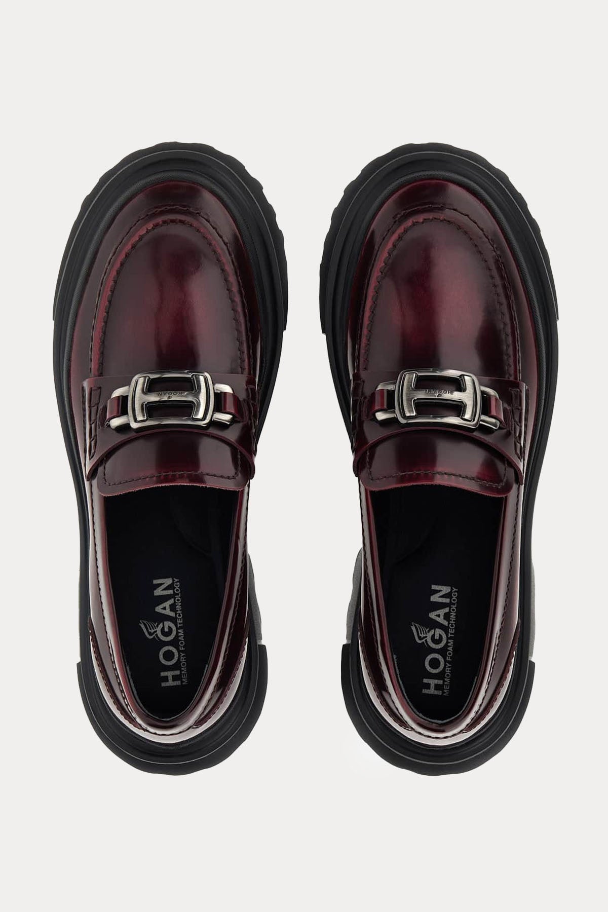 Hogan H629 Metal Tokalı Deri Loafer Ayakkabı-Libas Trendy Fashion Store