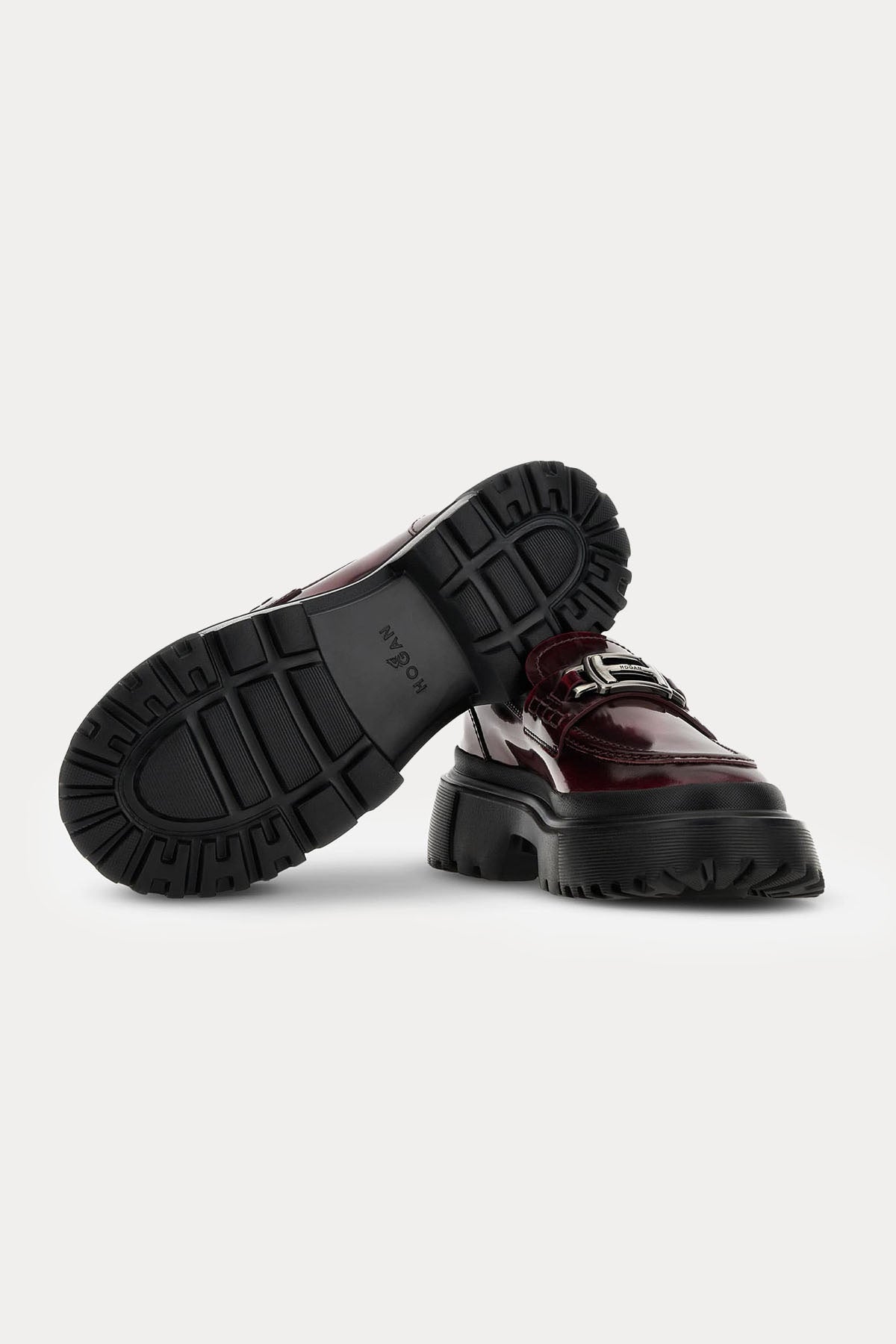 Hogan H629 Metal Tokalı Deri Loafer Ayakkabı-Libas Trendy Fashion Store