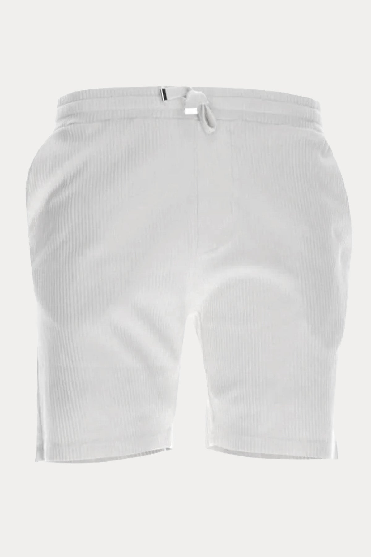 Manifattura Beli Lastikli Çizgili Penye Şort