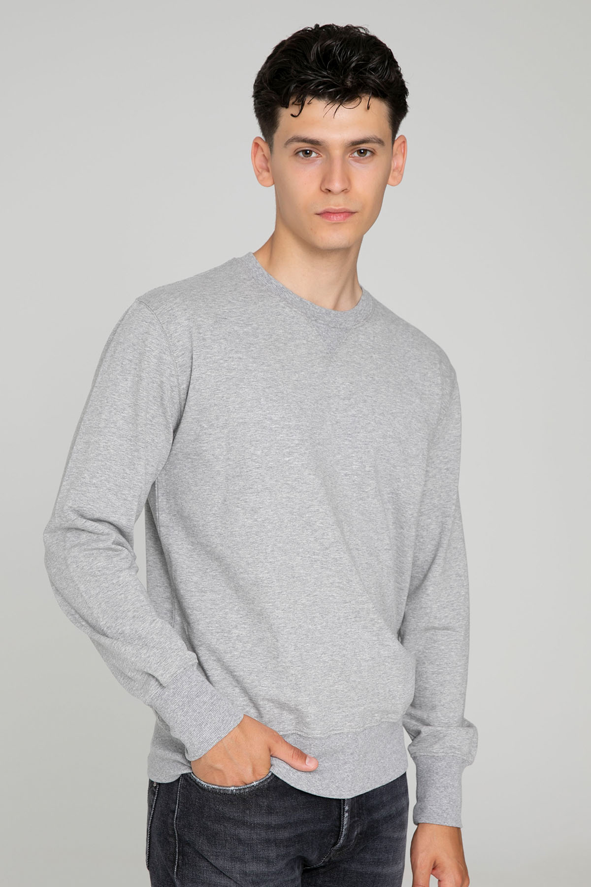 Manifattura Yuvarlak Yaka Sweatshirt-Sweatshirt-Libas