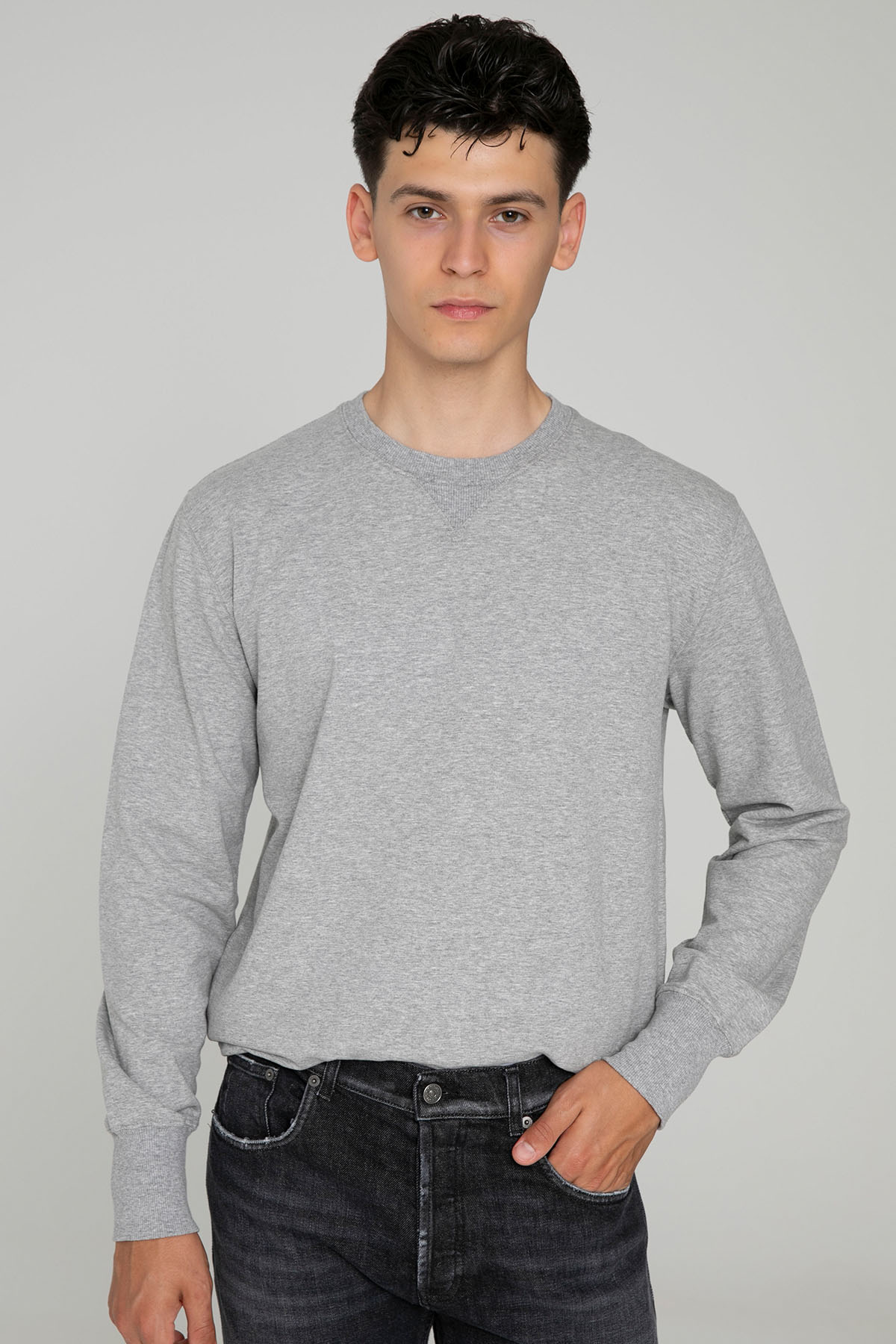 Manifattura Yuvarlak Yaka Sweatshirt-Sweatshirt-Libas