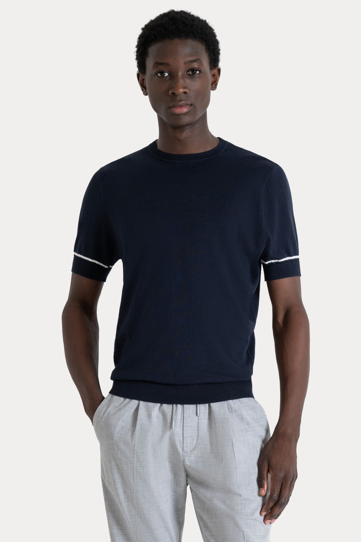 Antony Morato Regular Fit Yuvarlak Yaka Örgü Triko T-shirt-T-shirt-Libas