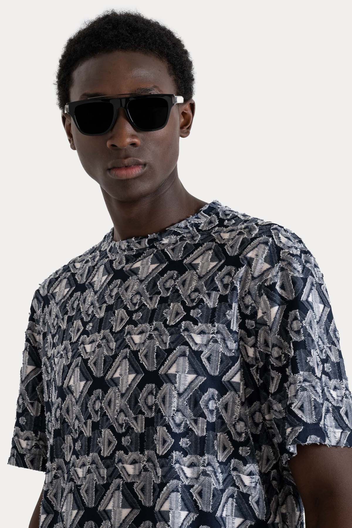 Antony Morato Relaxed Fit Yuvarlak Yaka Desenli T-shirt-T-shirt-Libas