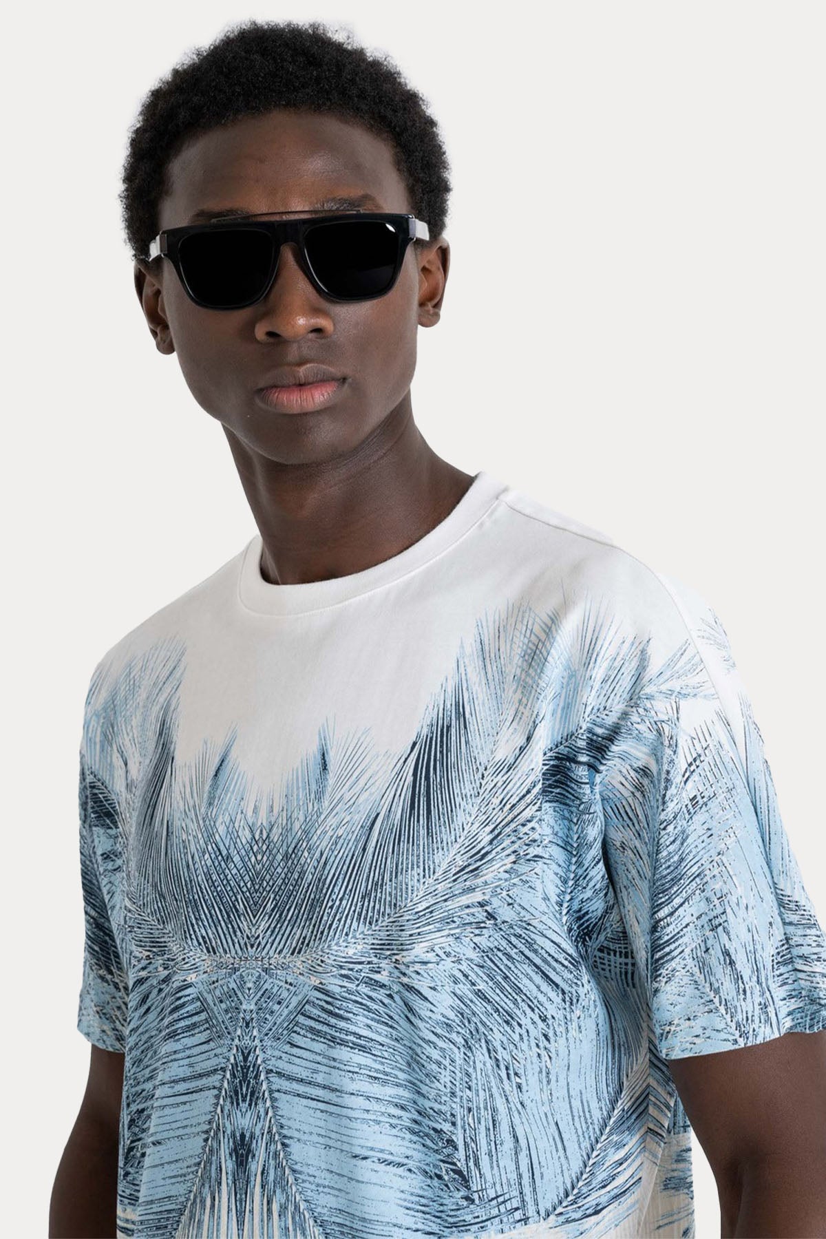 Antony Morato Regular Fit Yuvarlak Yaka Desenli T-shirt-T-shirt-Libas