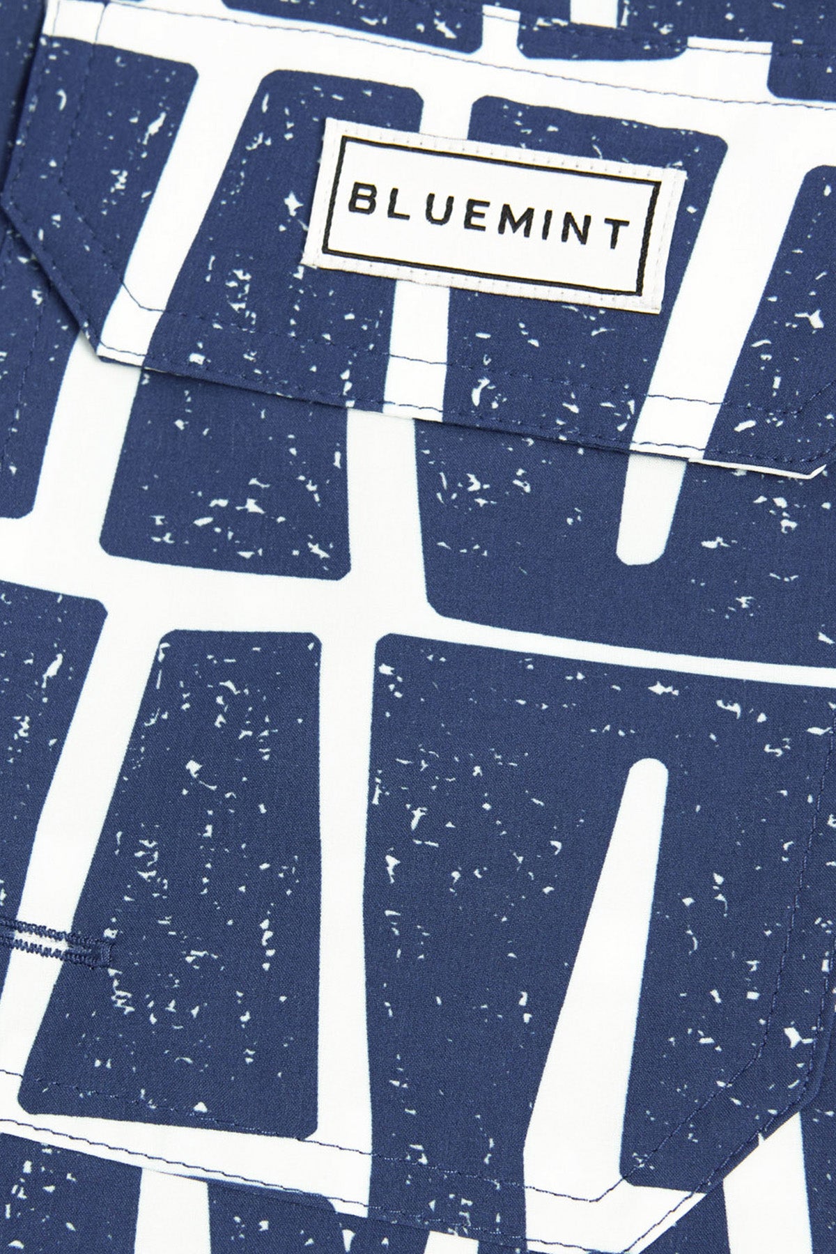 Bluemint Arthus Stretch Navy Bricks Şort Mayo