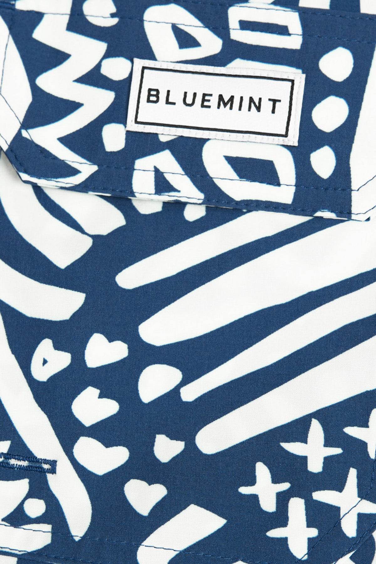 Bluemint Arthus Stretch Navy Tribal Şort Mayo