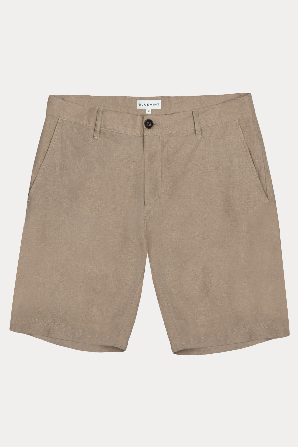 Bluemint Edmund Tapered Fit Yandan Cepli Keten Şort