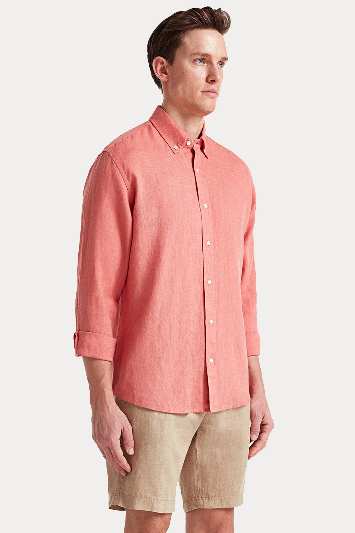 Bluemint Edmund Tapered Fit Yandan Cepli Keten Şort