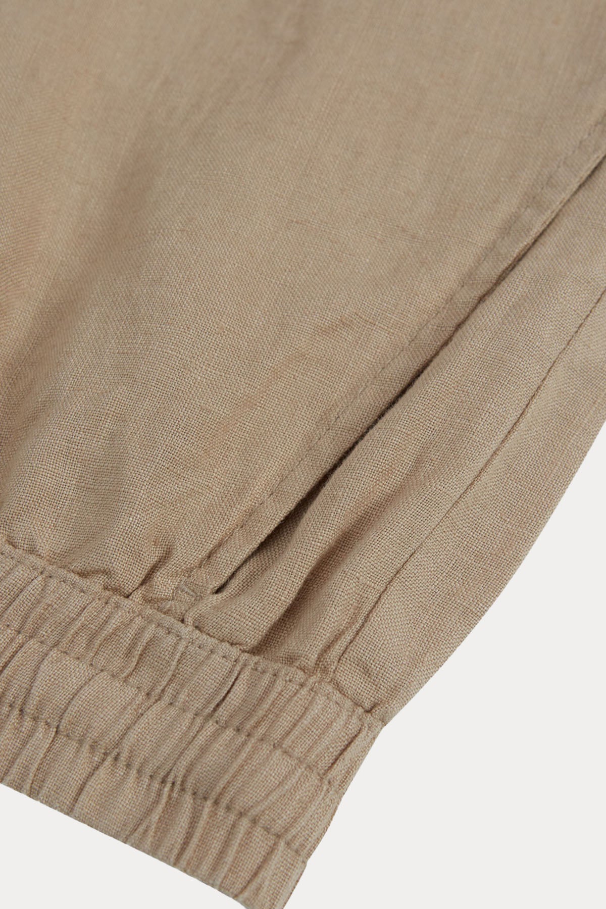 Bluemint Edmund Regular Fit Yandan Cepli Beli Lastikli Keten Şort