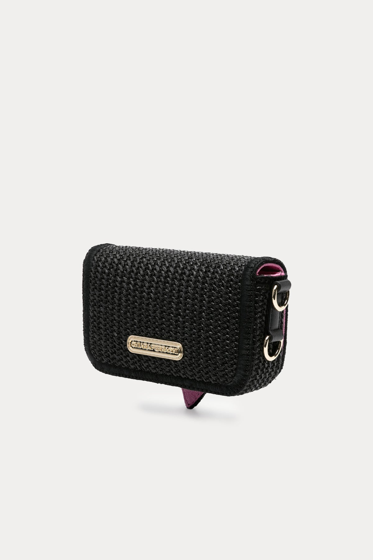 Chiara Ferragni Göz Logolu Hasır Örgü Zincir Askılı Omuz Çantası