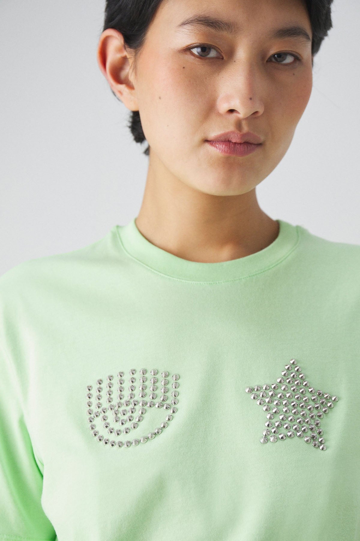 Chiara Ferragni Yuvarlak Yaka Logolu T-shirt