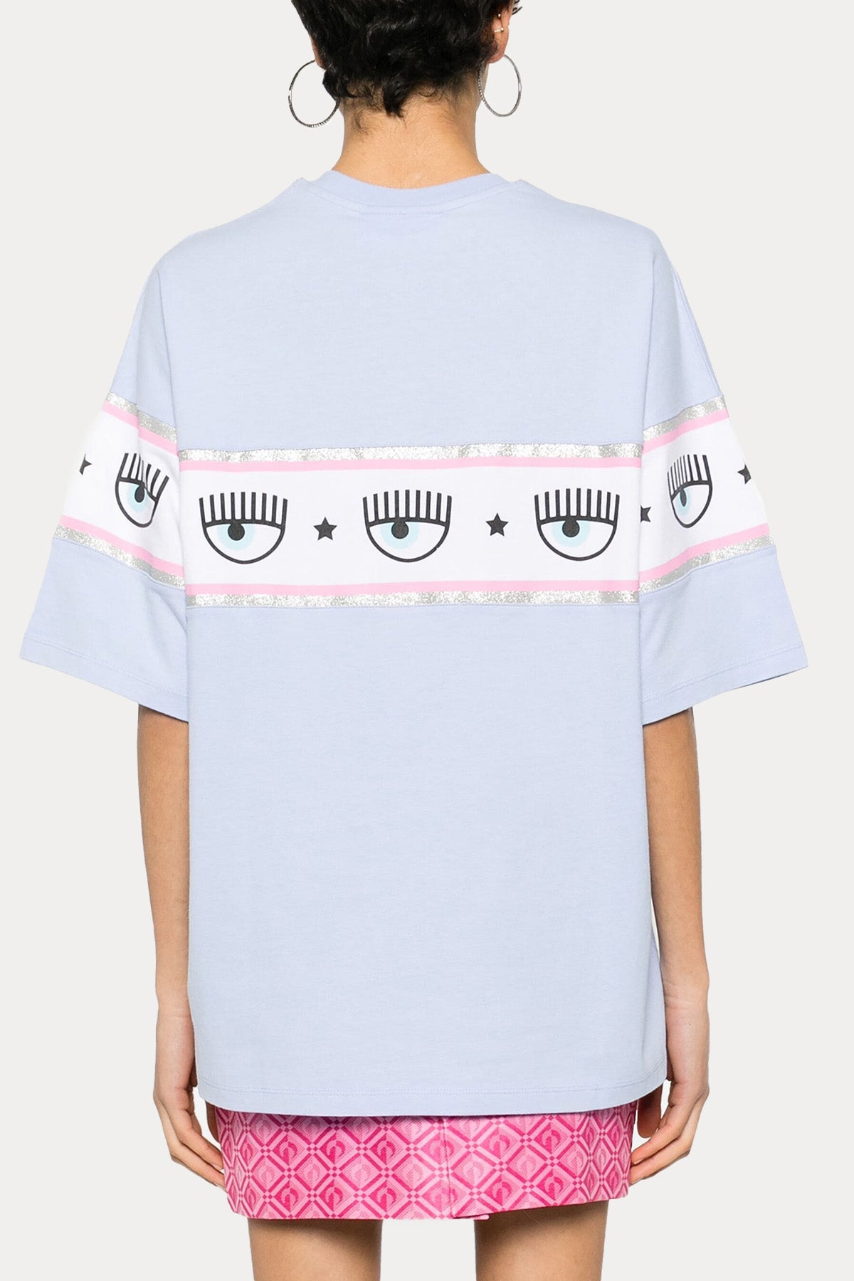 Chiara Ferragni Yuvarlak Yaka Geniş Kesim Logolu T-shirt