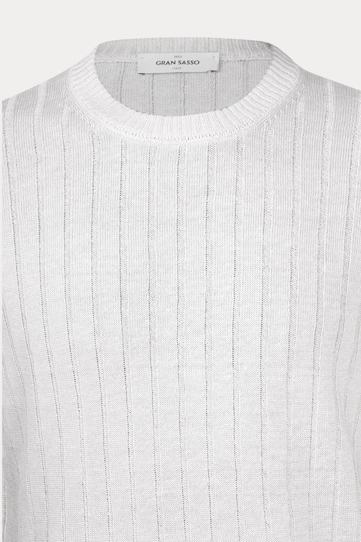 Gran Sasso Yuvarlak Yaka Örgü Keten T-shirt