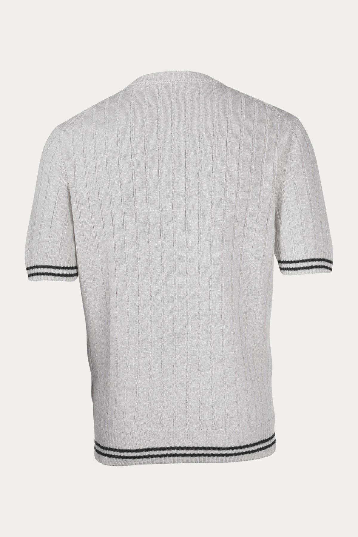 Gran Sasso Yuvarlak Yaka Örgü Keten T-shirt