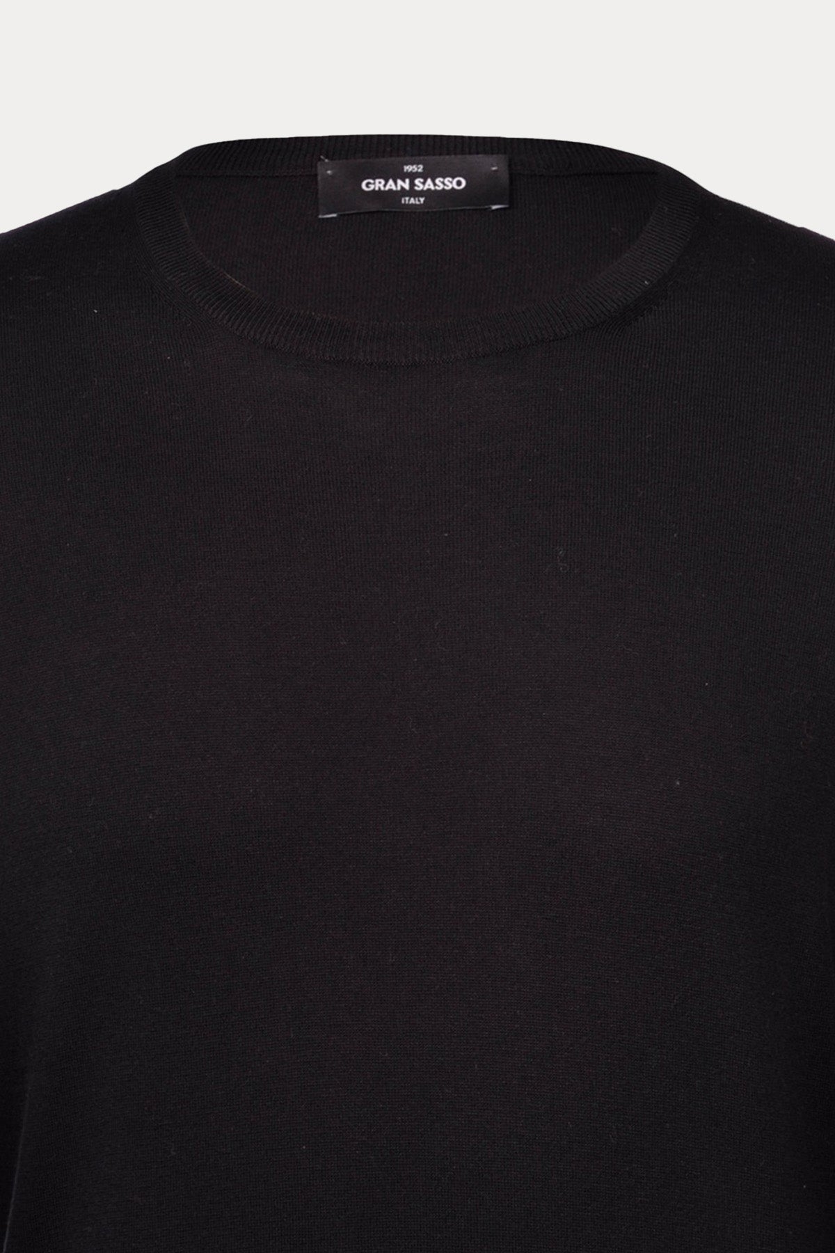 Gran Sasso Yuvarlak Yaka İnce Örgü İpek T-shirt-T-shirt-Libas