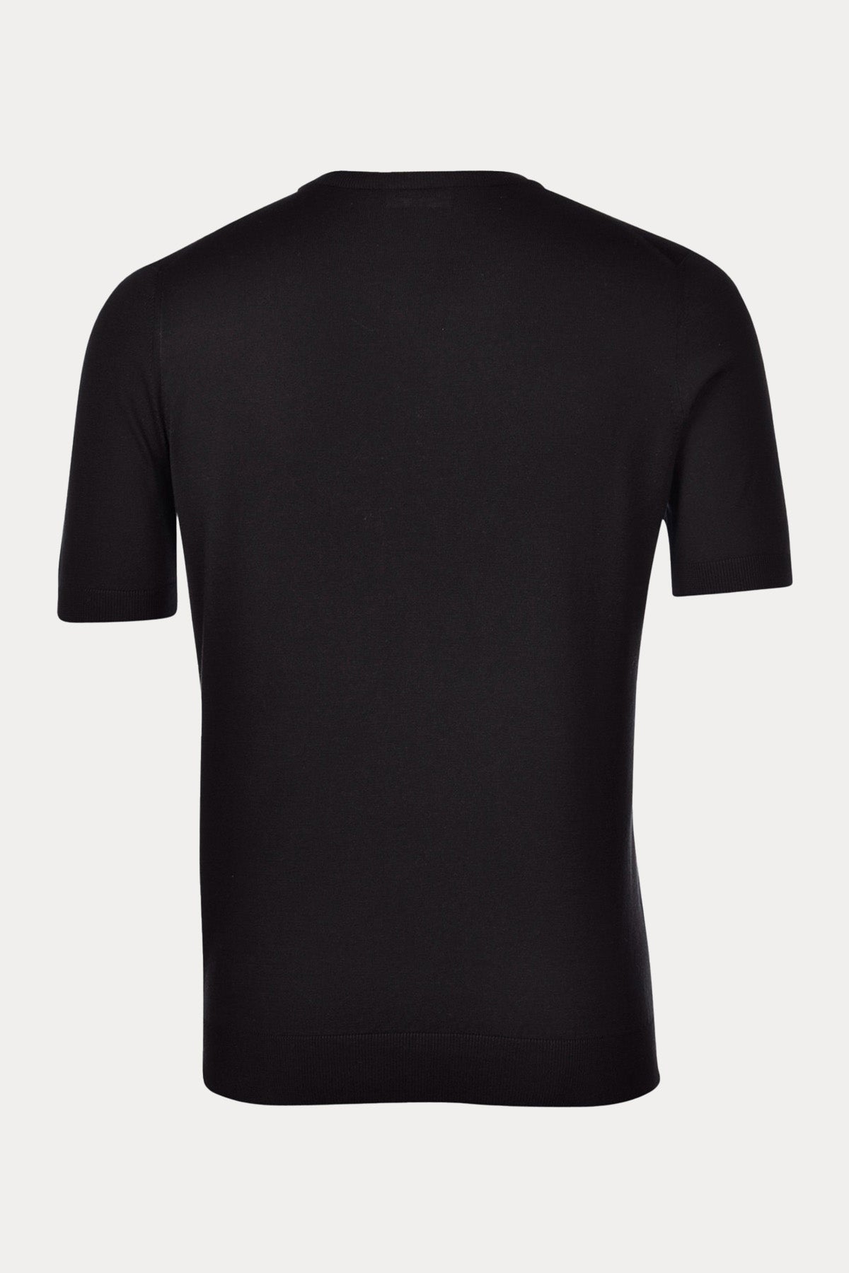 Gran Sasso Yuvarlak Yaka İnce Örgü İpek T-shirt-T-shirt-Libas