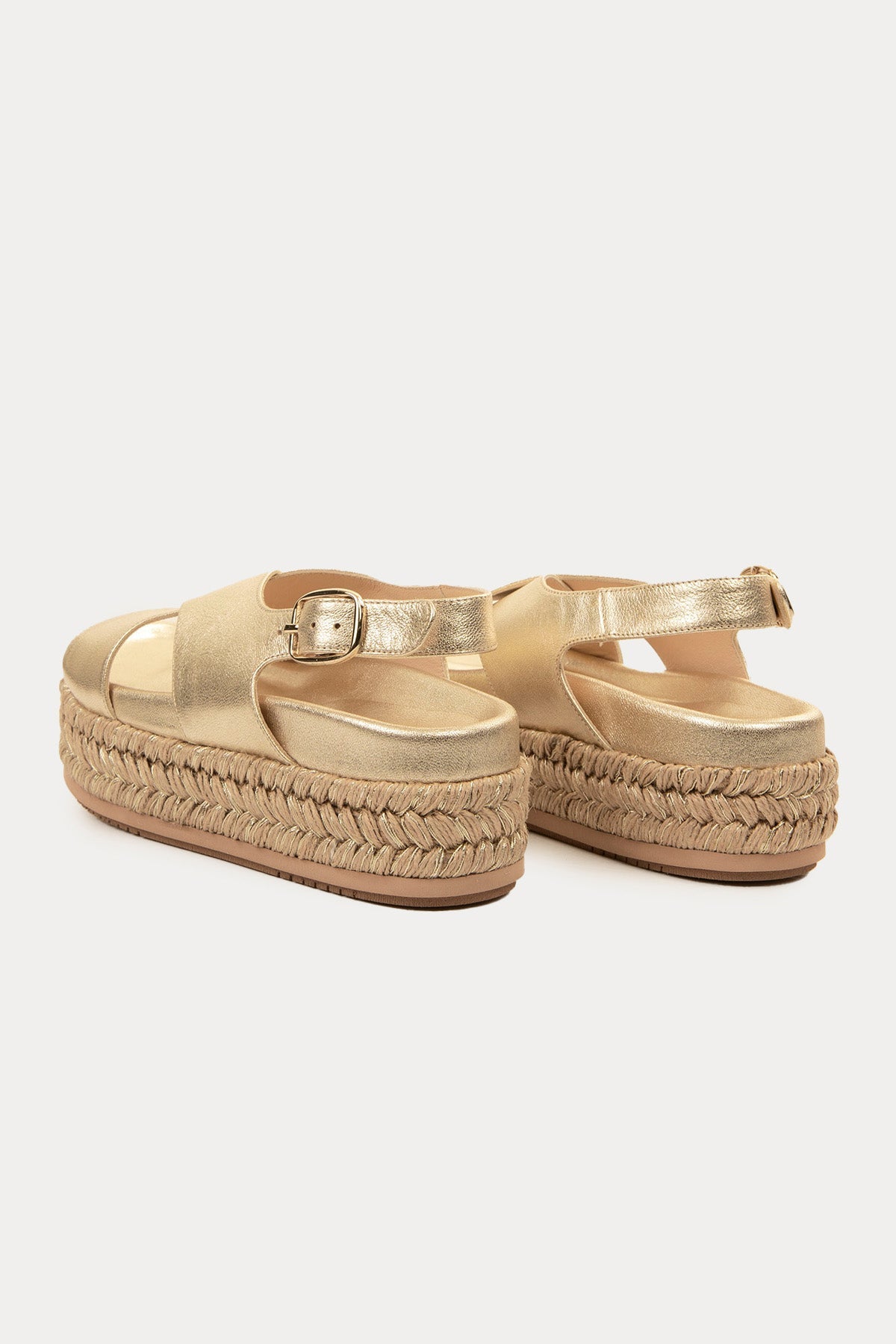 Paloma Barcelo Basima Hasır Detaylı Deri Sandalet