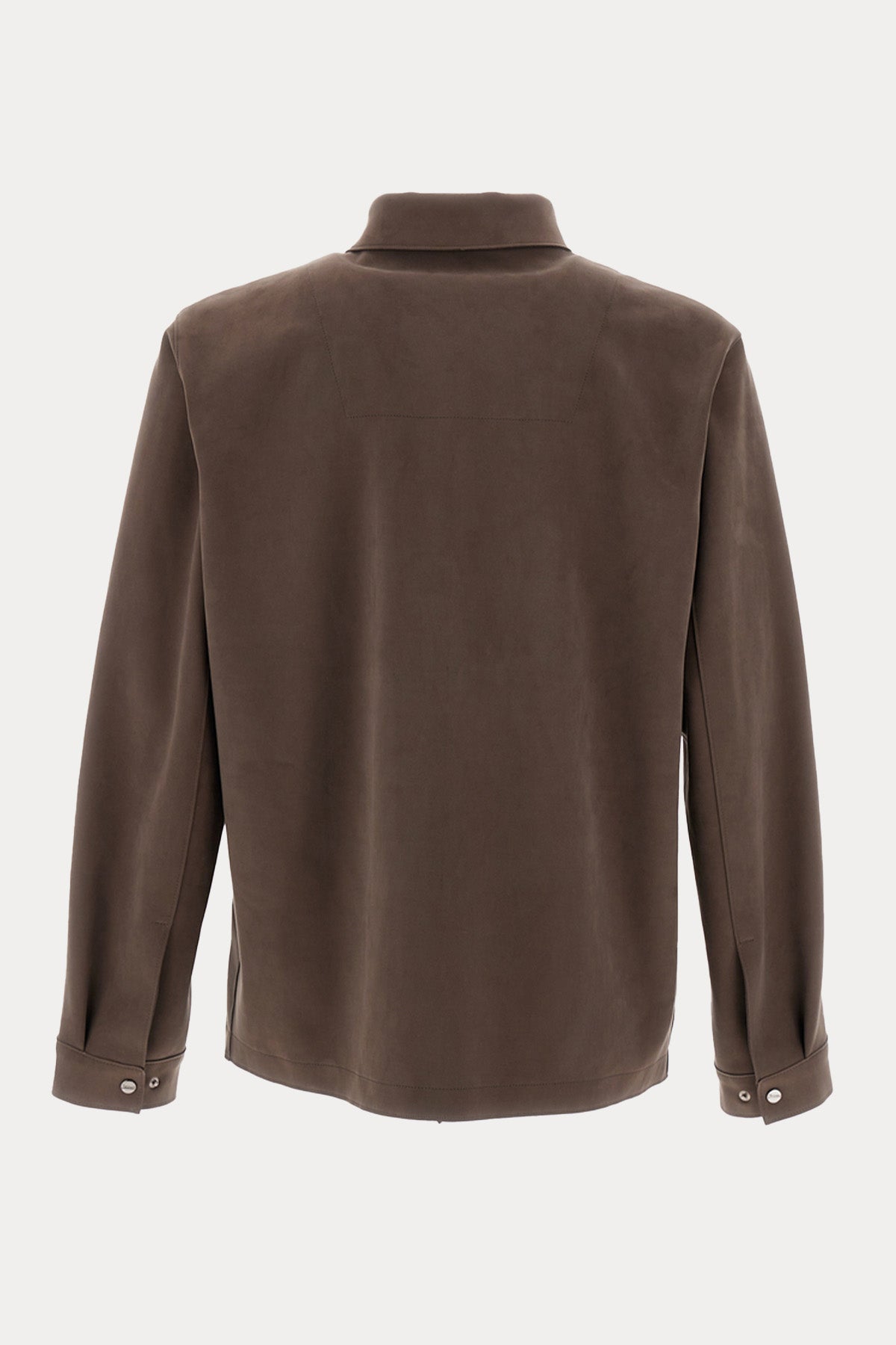 Herno Cep Detaylı Alcantara Kumaş Gömlek Ceket