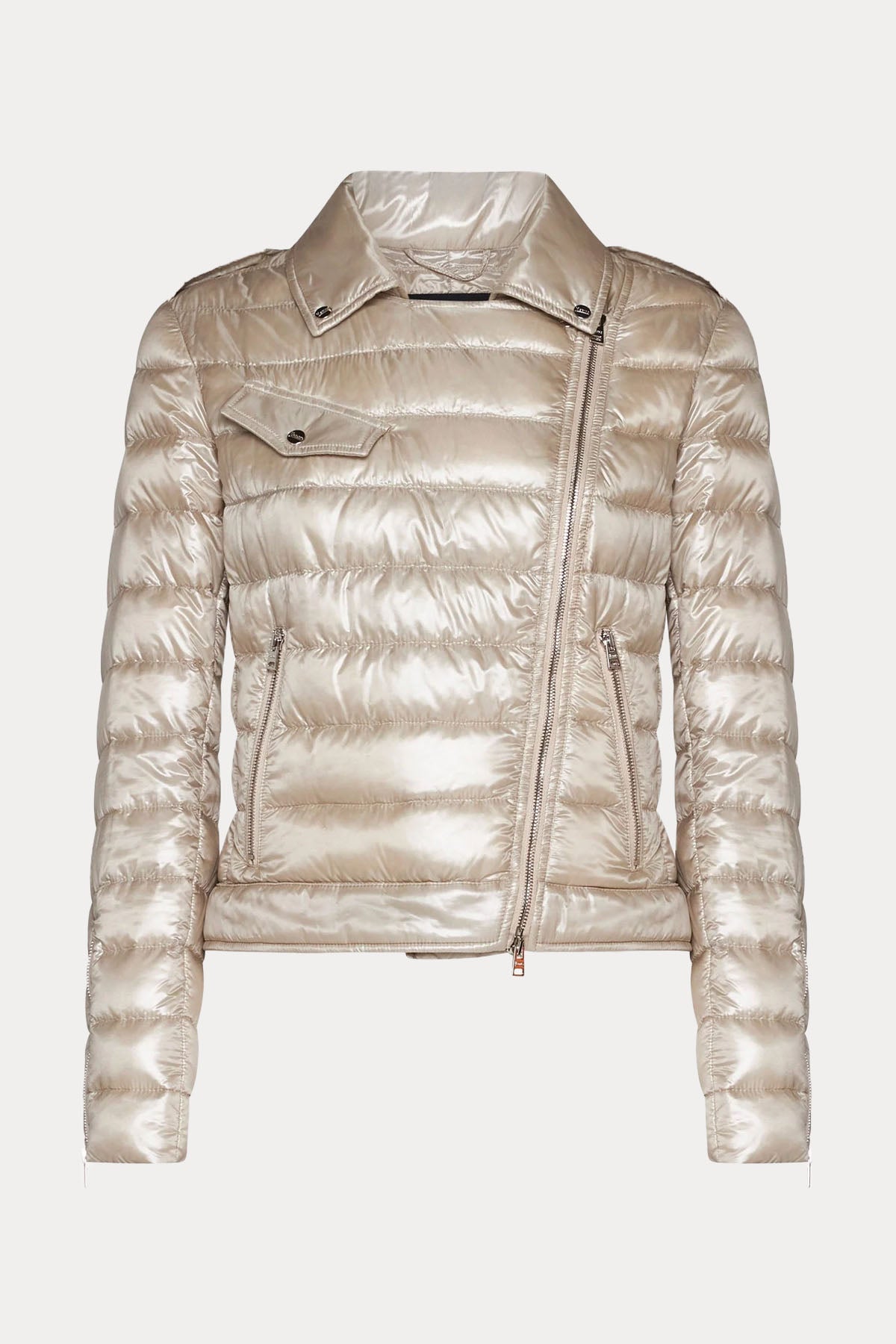 Herno Çapraz Fermuarlı İnce Puffer Mont