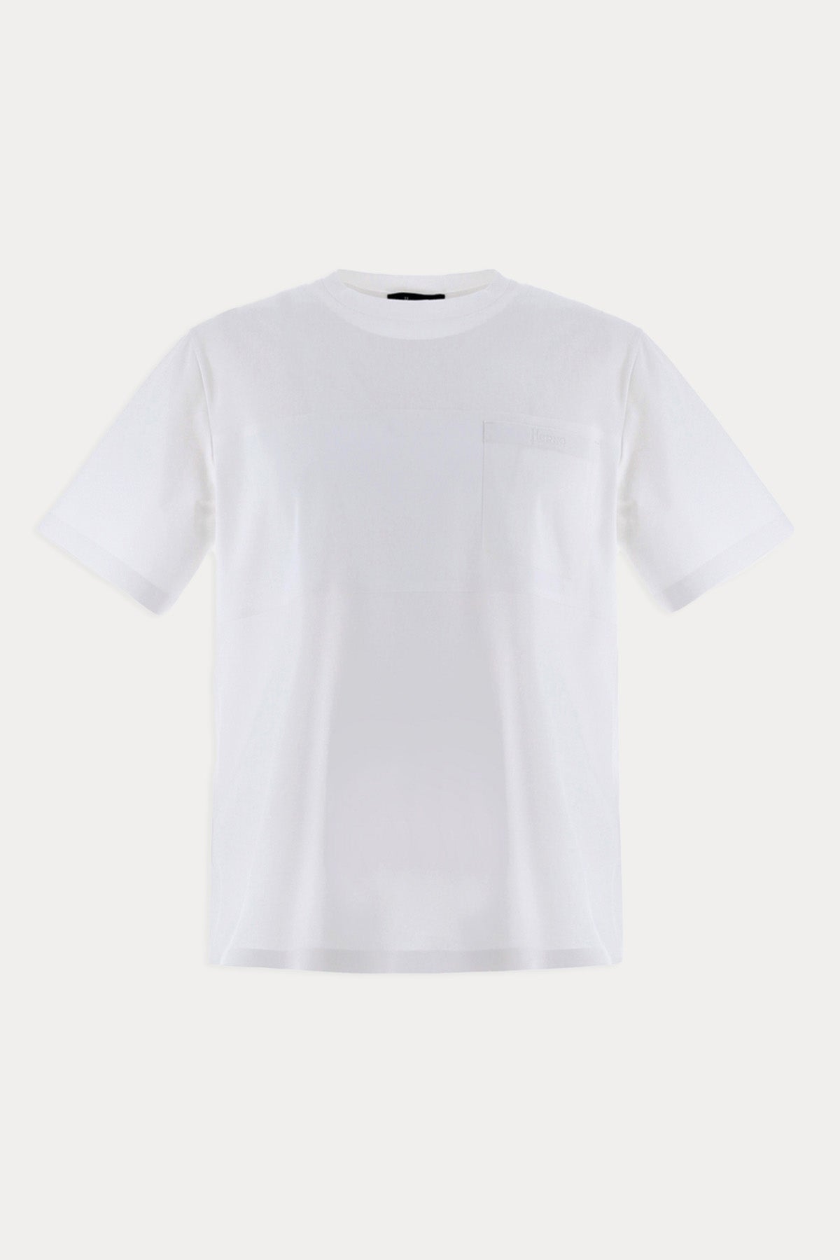 Herno Yuvarlak Yaka Cep Detaylı Logolu Streç T-shirt-T-shirt-Libas