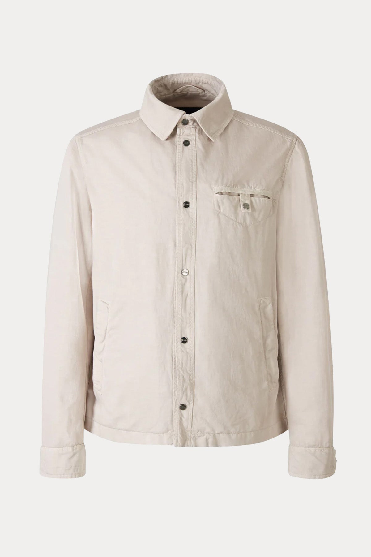 Herno Cep Detaylı Ketenli Gömlek Ceket