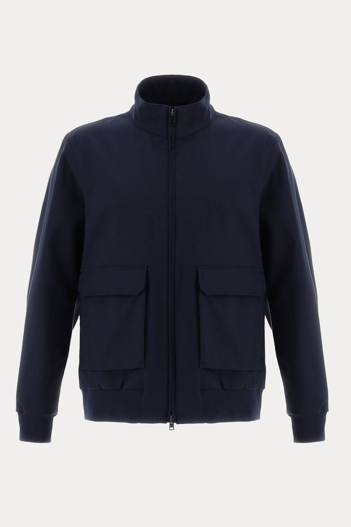 Herno Cep Detaylı Dik Yaka Yün Mont Ceket