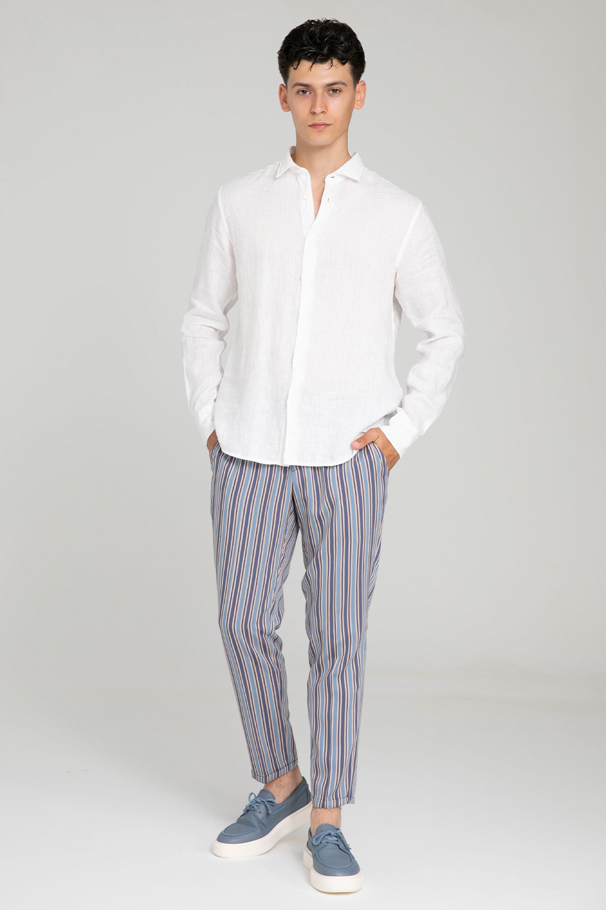 Fradi Relaxed Fit Keten Gömlek