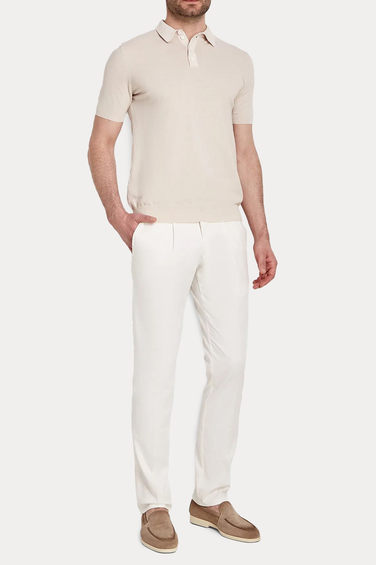 Fradi Slim Fit Beli Lastikli Yandan Cepli Tek Pile Pantolon