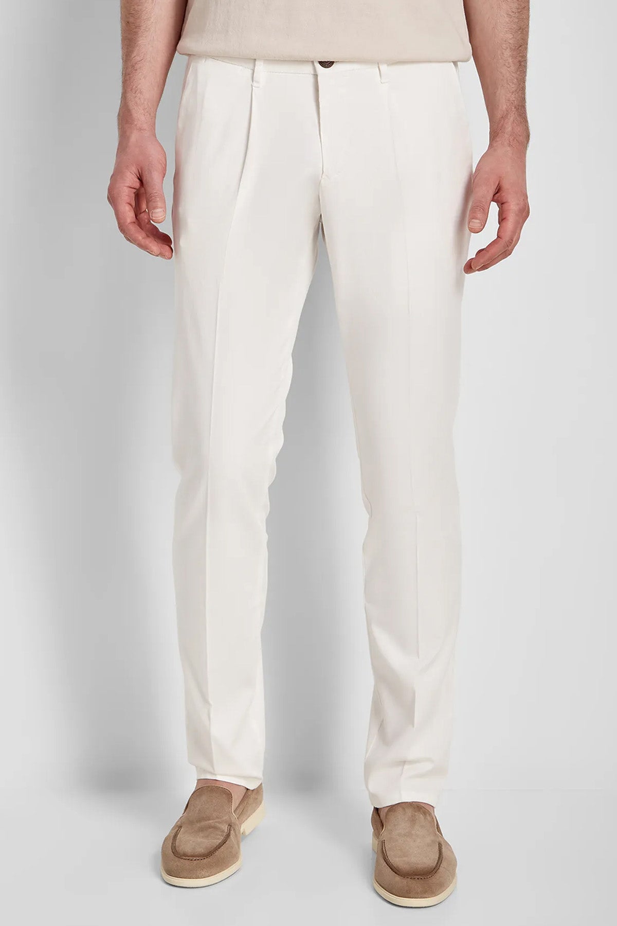 Fradi Slim Fit Beli Lastikli Yandan Cepli Tek Pile Pantolon