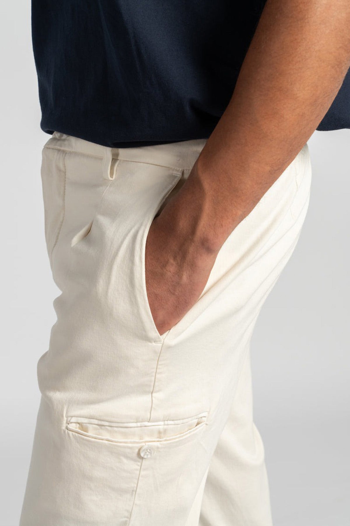 Goldgarn Collini Cool Fit Tek Pile Beli Lastikli Kargo Cepli Pantolon-Pantolon-Libas