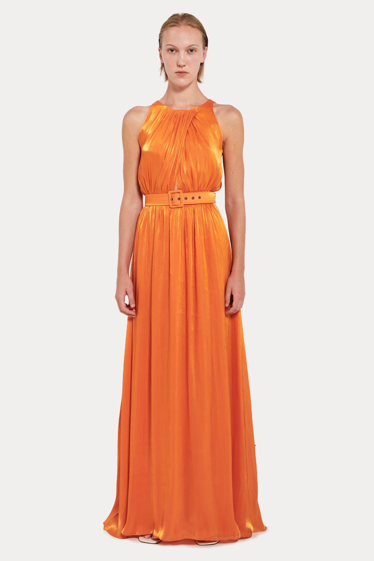 Stelios Koudounaris Kemerli Maxi Abiye Elbise