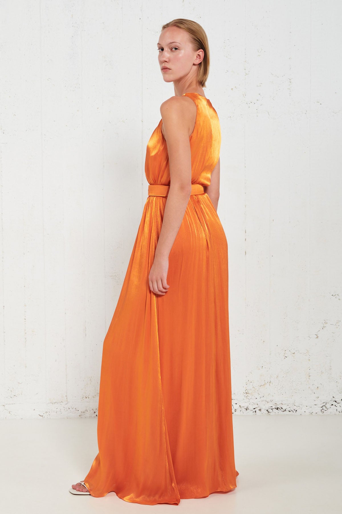 Stelios Koudounaris Kemerli Maxi Abiye Elbise