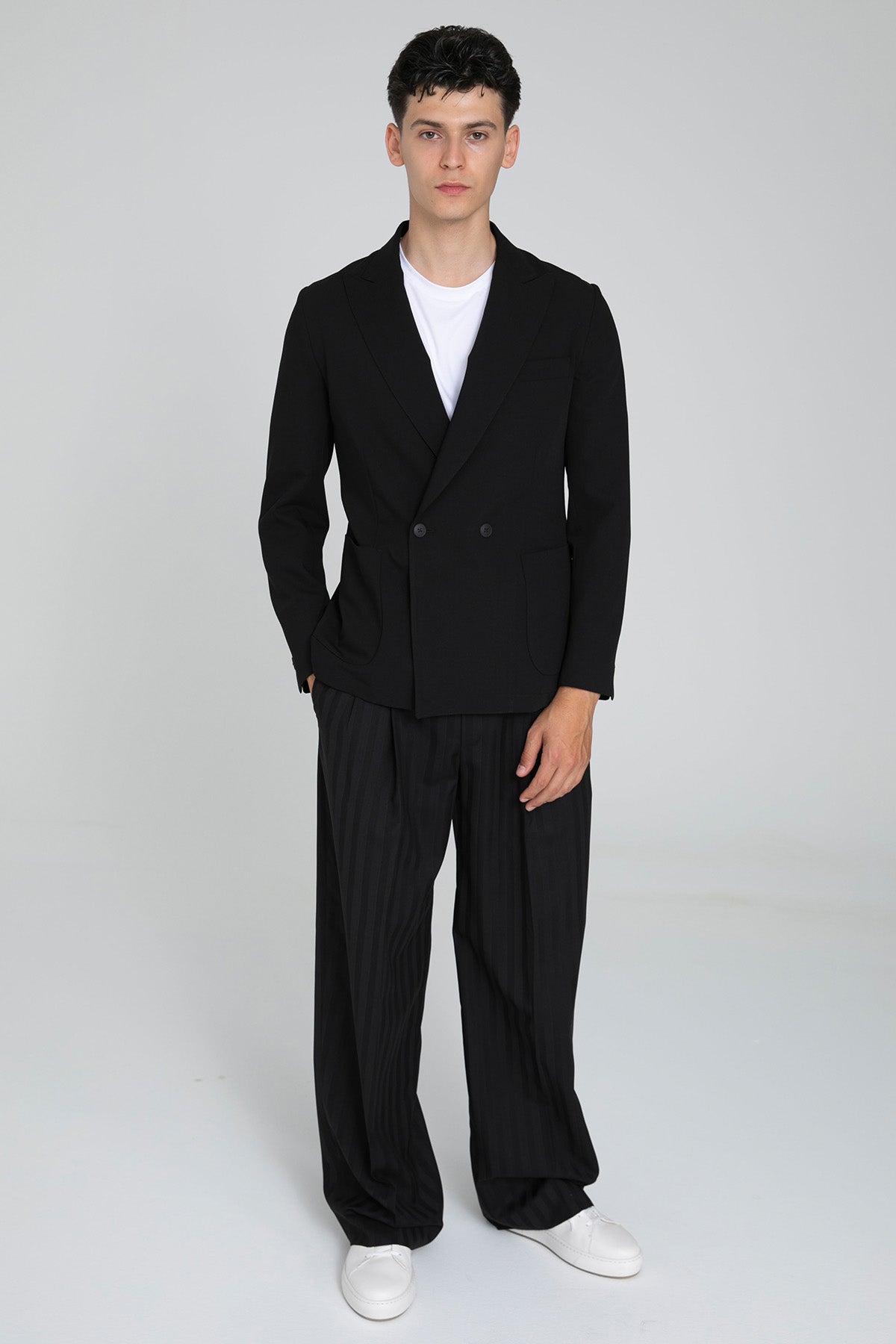 Tombolini Slim Fit Kruvaze Blazer Ceket-Ceket-Libas