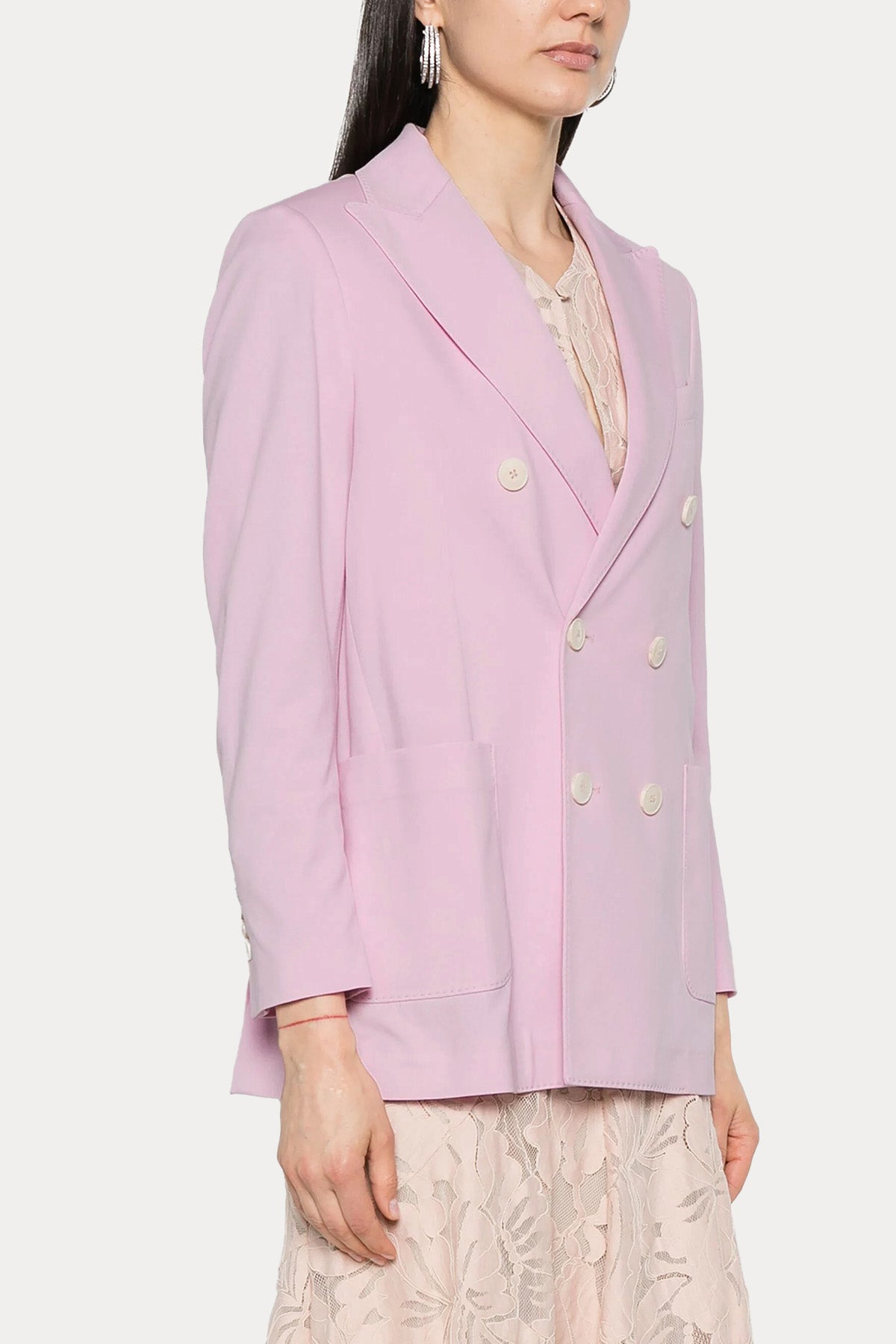 Circolo 1901 Spor Cep Detaylı Kruvaze Blazer Ceket-Ceket-Libas