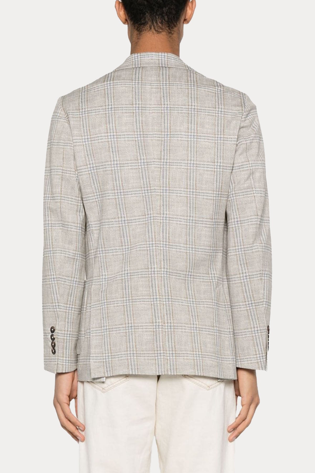 Circolo 1901 Slim Fit Ekoseli Streç Blazer Ceket-Ceket-Libas