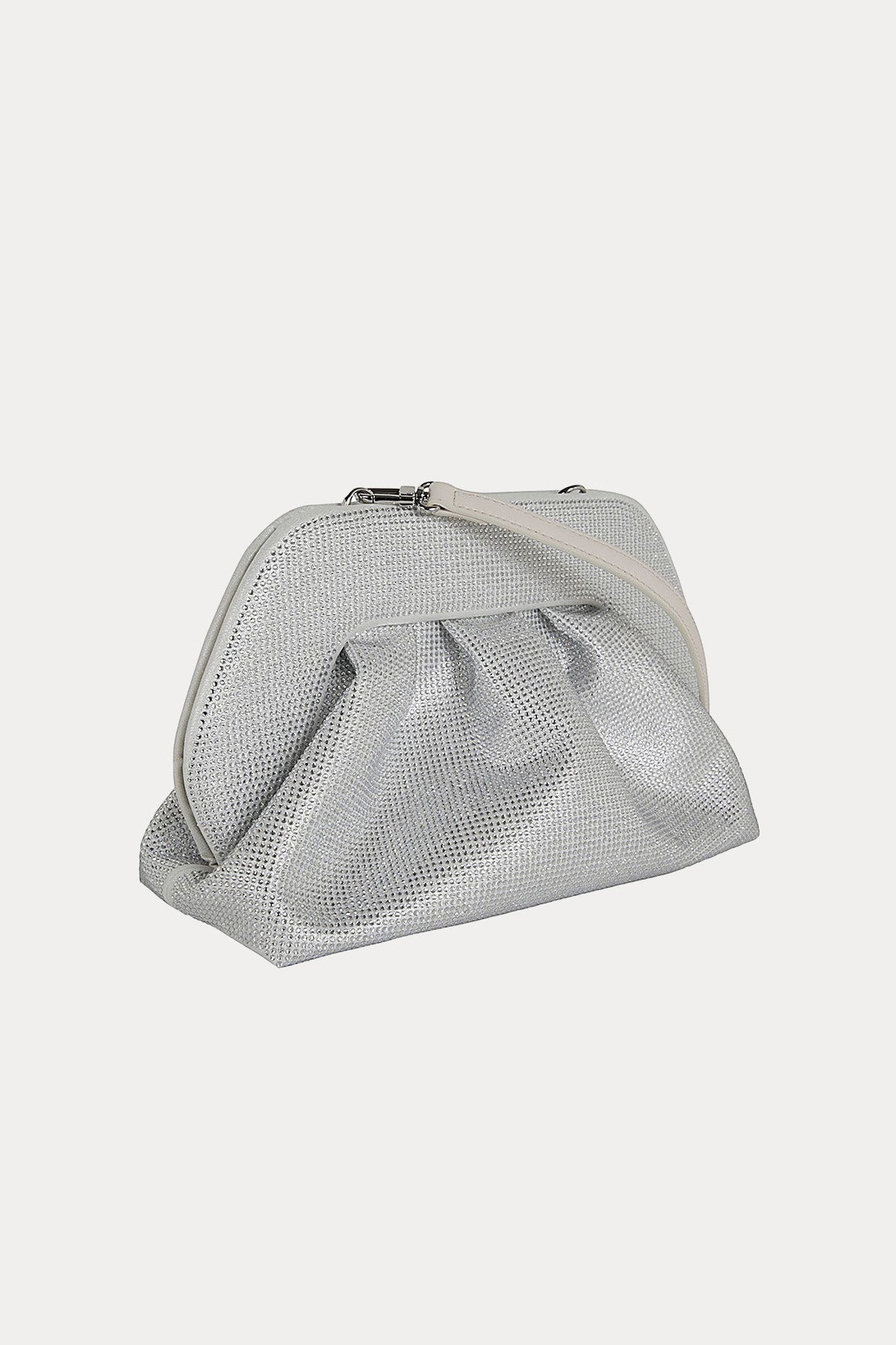 Themoire Parlak Taşlı Small Omuz Çantası