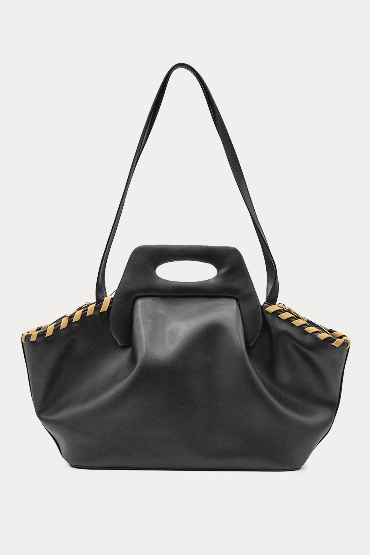 Themoire Örgü Detaylı Shopping Bag Çanta