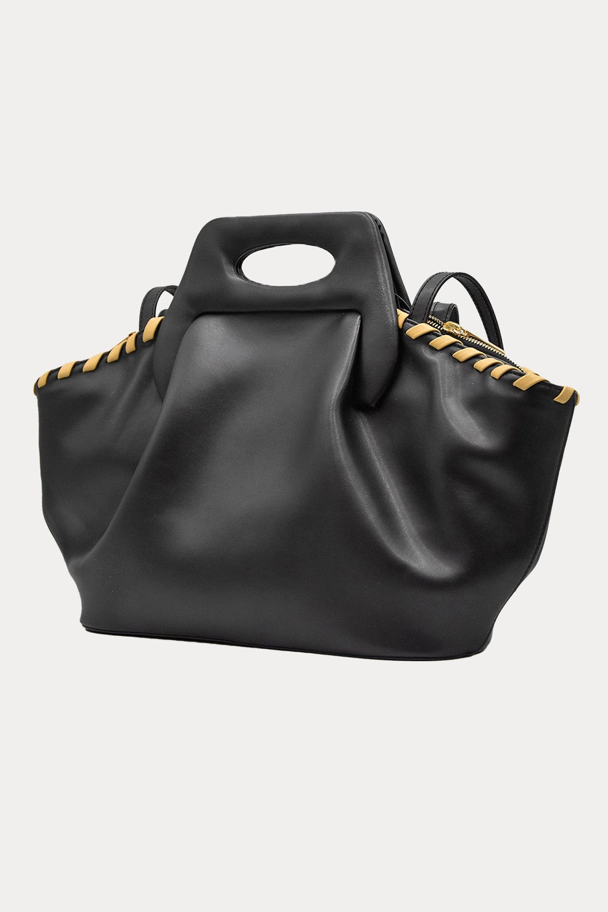 Themoire Örgü Detaylı Shopping Bag Çanta