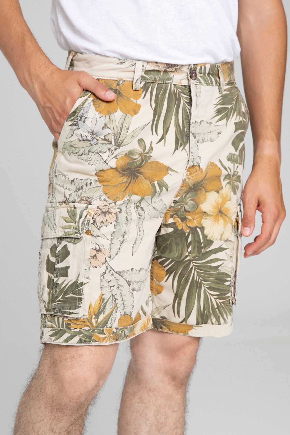 40 Weft Spy Yandan Cepli Desenli Şort